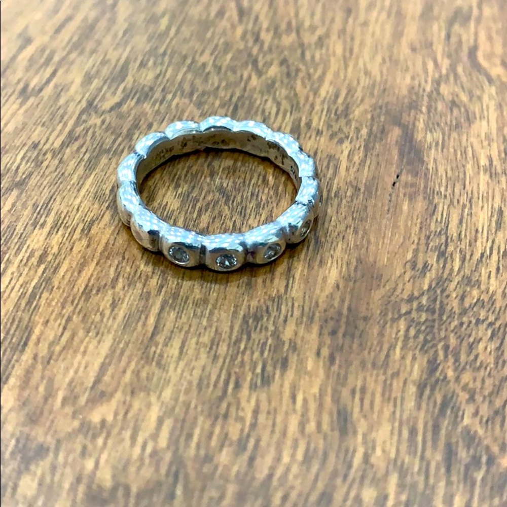 PANDORA Stackable SILVER HOPE Ring w CZ